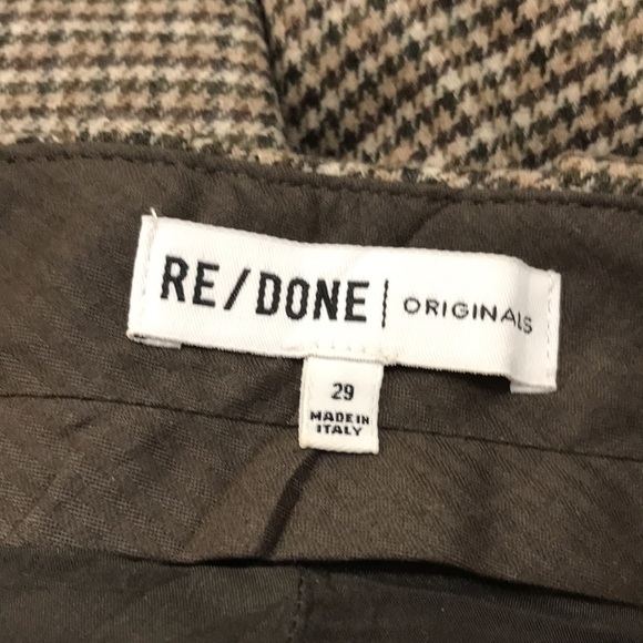 Re/Done Wool Blend Herringbone Trouser Pants Size 29 - Picture 14 of 16